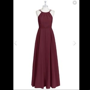 Azazie Melinda Bridesmaid Dress in Cabernet